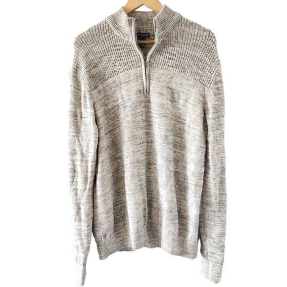 Van Heusen Flex Grey Heather Zip Sweater - Picture 3 of 6